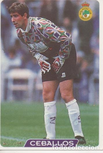 Collezionismo sportivo: Cromo E003990: Trading Card. Las Fichas de la Liga 95-96. n&ordm; 201 Ceballos. Portero. R.C. Racing Sant