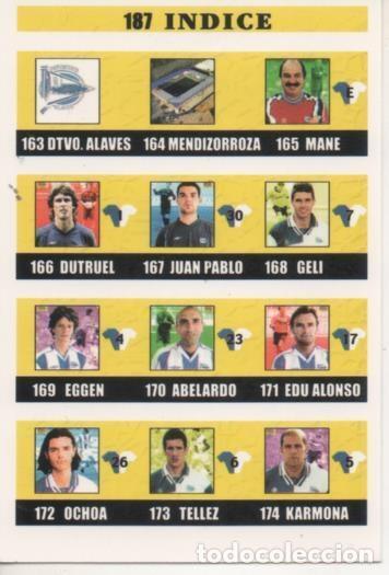 Collezionismo sportivo: Cromo E003907: Trading Card. Las Fichas de la Liga 2003. n&ordm; 187 Indice - LFP