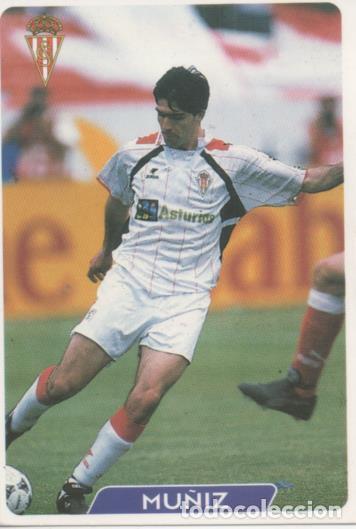 Collezionismo sportivo: Cromo E004030: Trading Card. Las Fichas de la Liga 95-96. n&ordm; 313 Mu&ntilde;iz. Defensa. R. Sporting de Gij&oacute;