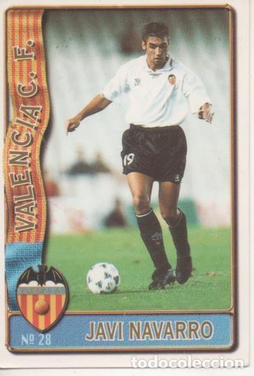 Collectionnisme sportif: Cromo E003590: Trading Card. Las Fichas de la Liga 96-97. n&ordm; 28 Javi Navarro, Valencia C.F. - LFP
