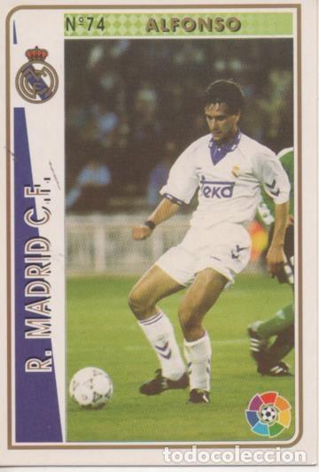 Collectionnisme sportif: Cromo E003506: Trading Card. Las Fichas de la Liga 94-95. n&ordm; 74 Alfonso, R.Madrid C.F. - LFP