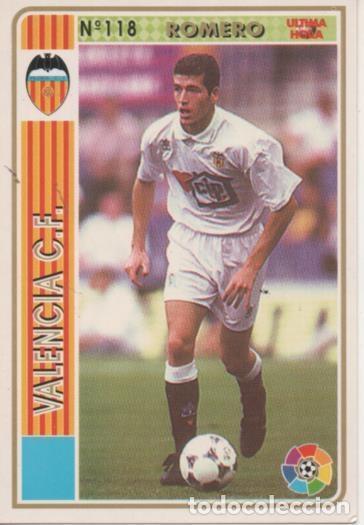 Collectionnisme sportif: Cromo E003520: Trading Card. Las Fichas de la Liga 94-95. n&ordm; 118 Romero, Valencia C.F. - LFP