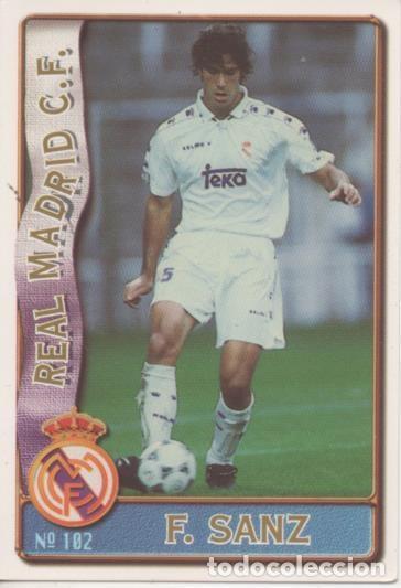 Collectionnisme sportif: Cromo E003594: Trading Card. Las Fichas de la Liga 96-97. n&ordm; 102 F. Sanz, Real Madrid C.F. - LFP
