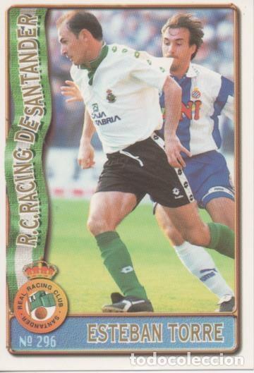 Colecionismo desportivo: Cromo E003655: Trading Card. Las Fichas de la Liga 96-97. n&ordm; 296 Esteban Torre, R.C. Racing de Santa