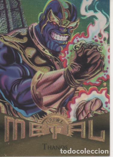 Colecionismo desportivo: Cromo E004777: Trading Card. Marvel Metal, n&ordm; 19 Thanos - Boller, Edwars