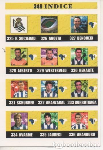 Collezionismo sportivo: Cromo E003906: Trading Card. Las Fichas de la Liga 2003. n&ordm; 349 Indice - LFP