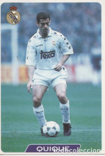 Collezionismo sportivo: Cromo E003921: Trading Card. Las Fichas de la Liga 95-96, n&ordm; Quique. Defensa.Real Madrid - LPF