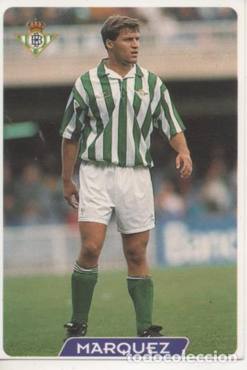 Collezionismo sportivo: Cromo E003956: Trading Card. Las Fichas de la Liga 95-96, n&ordm; 42 Marquez. Centrocampista. R.Betis Bal