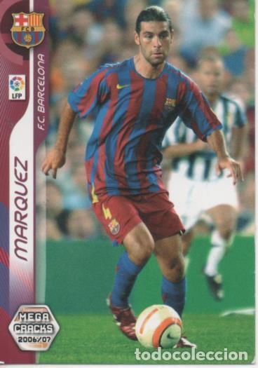 Collezionismo sportivo: Cromo E004103: Trading Card. Mega Cracks 06-07. n&ordm; 42 Marquez. Defensa. F.C. Barcelona - LPF