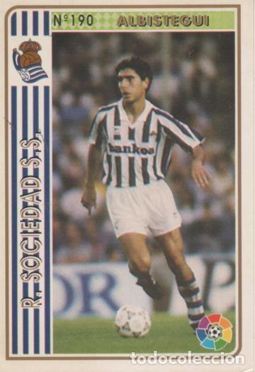 Collectionnisme sportif: Cromo E003537: Trading Card. Las Fichas de la Liga 94-95. n&ordm; 190 Albistegui, R.Sociedad S.S. - LFP