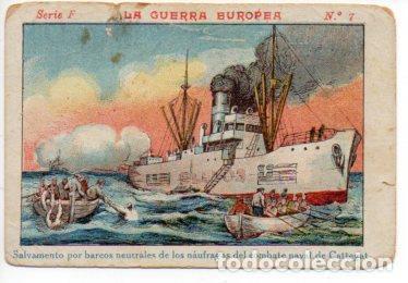 Collectionnisme sportif: V49429: Cromo Chocolate Angelical. La Guerra Europea Serie F n&ordm; 7 - NULL