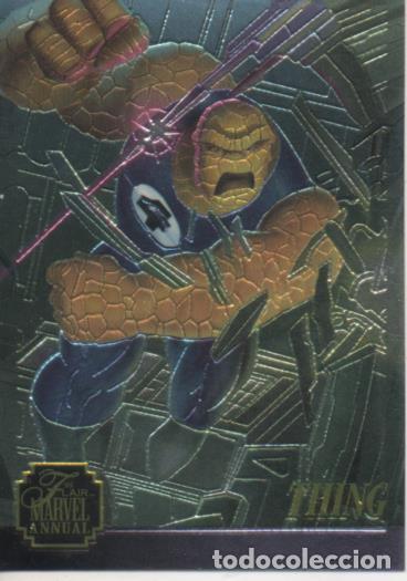 Collectionnisme sportif: Cromo E004771: Trading Card. Marvel Anual Flair'95, Limited Edition: 4 of 12 Thing - Jim Balent-Jung