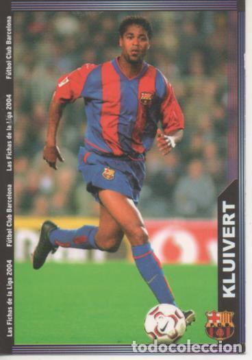 Collectionnisme sportif: Cromo E004271: Trading Card. Las Fichas de la Liga 2004. n&ordm; 157 Kluivert. Delantero. F.C. Barcelona