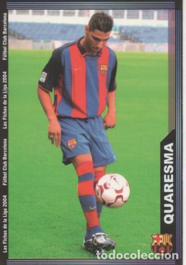 Collectionnisme sportif: Cromo E004269: Trading Card. Las Fichas de la Liga 2004. n&ordm; 155 Queresma. Delantero. F.C. Barcelona