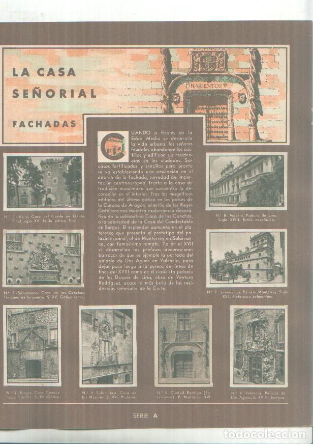 Sports collectibles: Cromos: Gallina Blanca: La casa se&ntilde;orial, fachadas y dependencias -