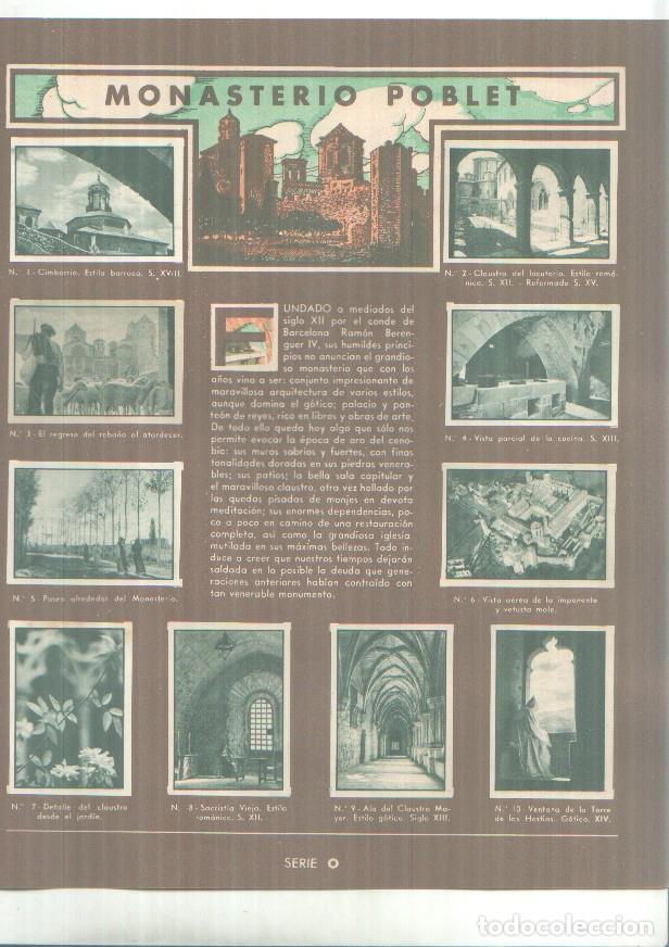 Sports collectibles: Cromos: Gallina Blanca: Monasterio Poblet y Penicilina -