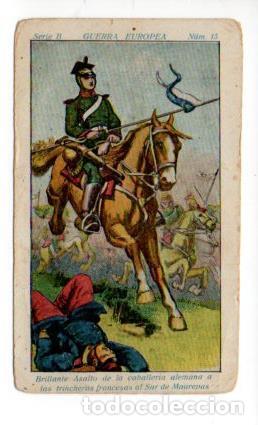 Collezionismo sportivo: V49446: Cromo Chocolate Angelical. La Guerra Europea Serie B n&ordm; 6 - NULL