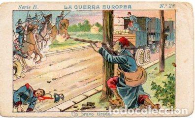 Collezionismo sportivo: V49410: Cromo Chocolate Angelical. La Guerra Europea Serie B n&ordm; 28 - NULL