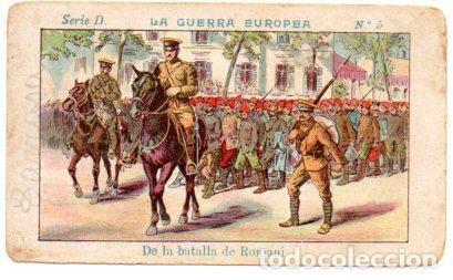 Collezionismo sportivo: V49422: Cromo Chocolate Angelical. La Guerra Europea Serie D n&ordm; 5 - NULL