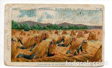 Collezionismo sportivo: V49448: Cromo Chocolate Amatller. La Guerra Europea 1914 Serie 3 n&ordm; 44 - NULL