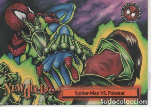 Collezionismo sportivo: Cromo E004547: Trading Card. Spiderman Premium'96, n&ordm; 53 Spiderman VS Polestar - Tim Spinosi