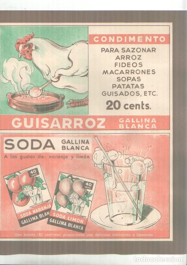 Collectionnisme sportif: Cromos: Gallina Blanca: pagina publicidad y Flores -