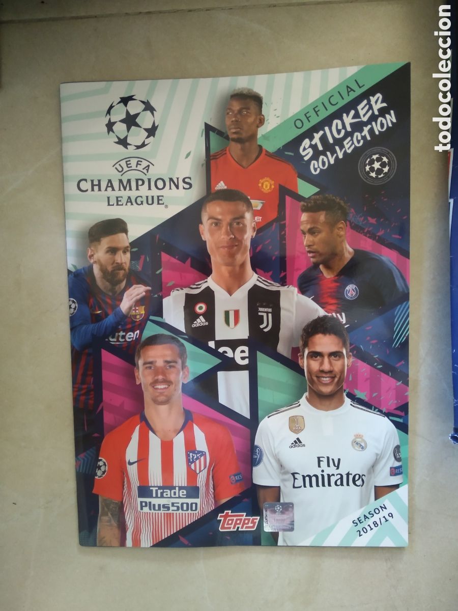 Coleccionismo deportivo: ALBUM VACIO CROMO FUTBOL CHAMPIONS 18-19 TOPPS 18-19 MESSI CRISTIANO RONALDO NEYMAR GRIEZMANN VARANE