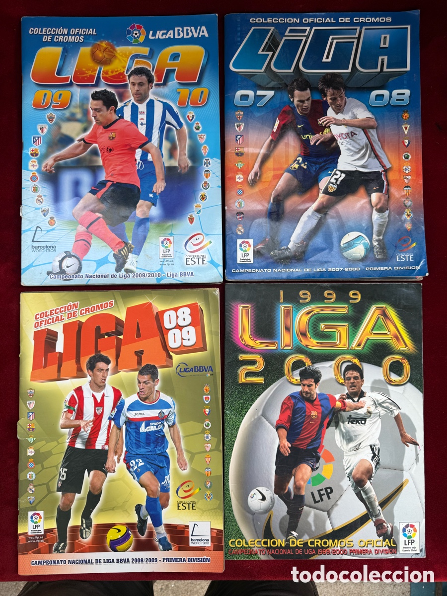 Coleccionismo deportivo: Lote de 4 albumes de cromos de futbol!1999-2010