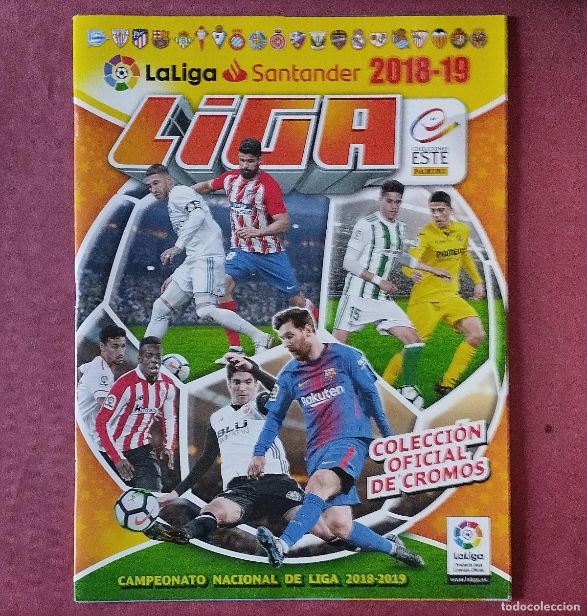Coleccionismo deportivo: ALBUM VACIO - LIGA DE FUTBOL 2018- 2019 - CON 6 CROMOS - LIGA ESTE