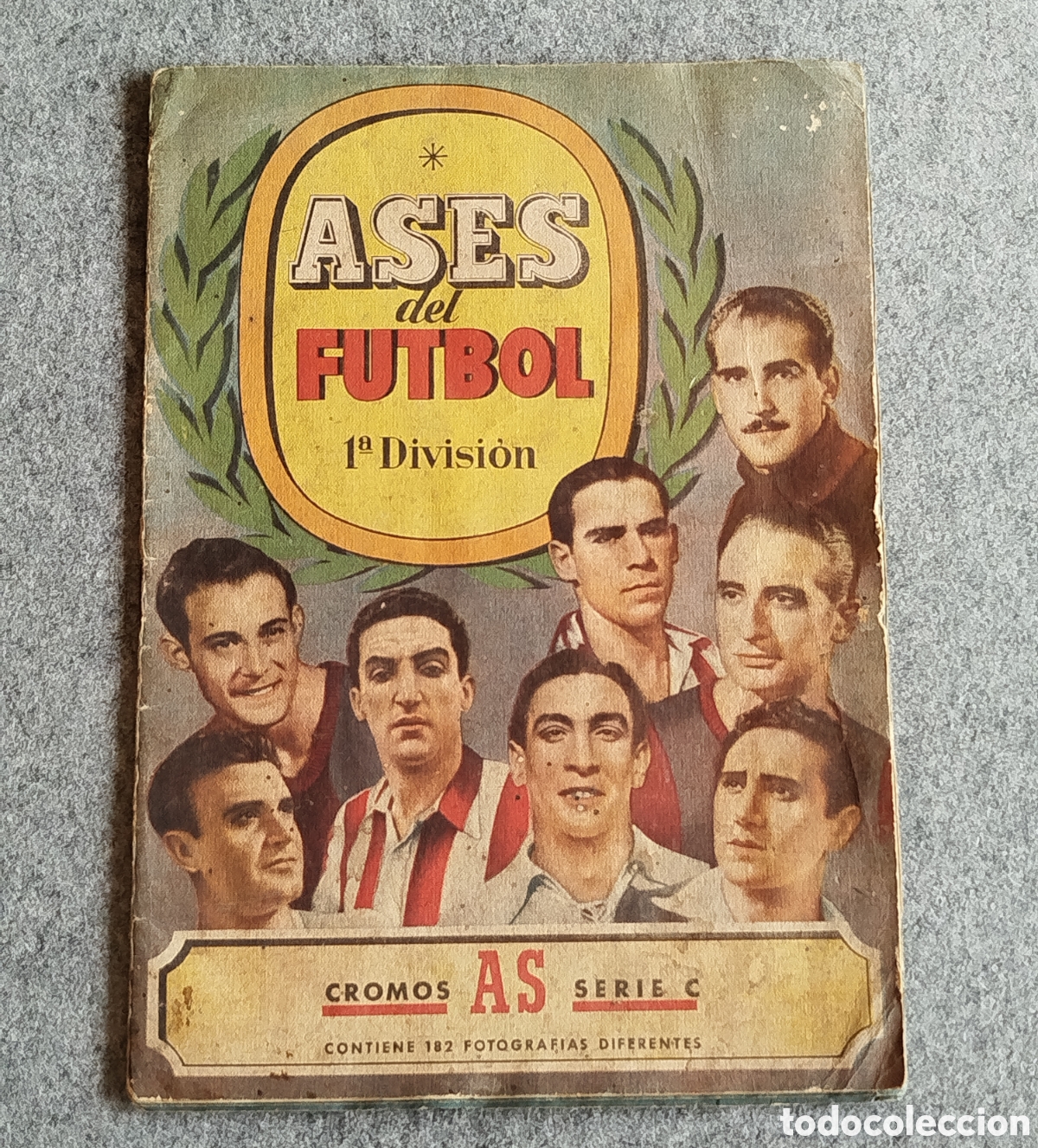 Coleccionismo deportivo: ALBUM ASES DEL FUTBOL 1&ordf; DIVISION 1943 1944 43 44 CROMOS AS SERIE C BRUGUERA NO COMPLETO DEFECTUOSO