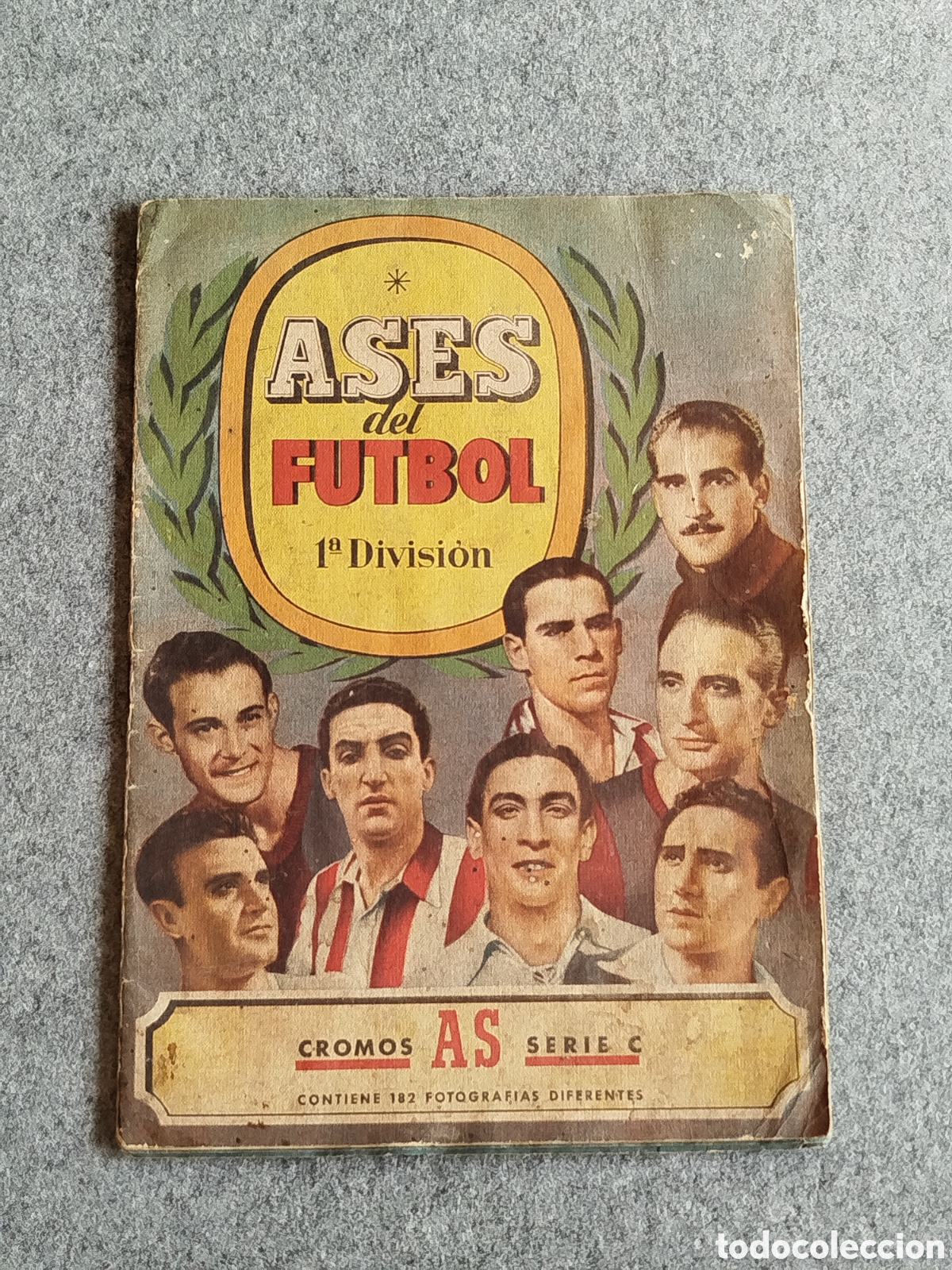 Coleccionismo deportivo: ALBUM ASES DEL FUTBOL 1&ordf; DIVISION 1943 1944 43 44 CROMOS AS SERIE C BRUGUERA NO COMPLETO DEFECTUOSO