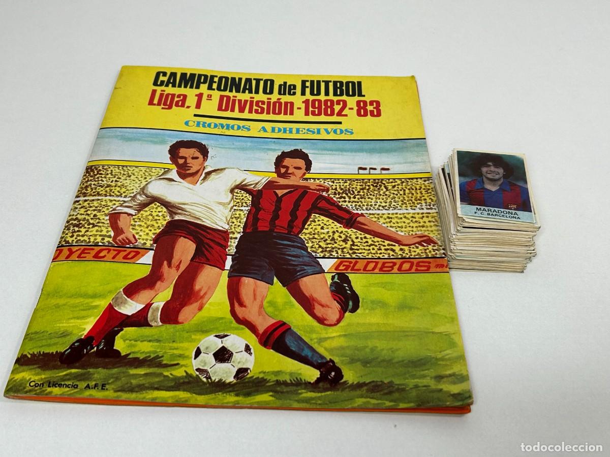 Coleccionismo deportivo: ALBUM FUTBOL CAMPEONATO FUTBOL LIGA 1&ordf; DIVISI&Oacute;N 1982-83 CON LOS CROMOS SIN PEGAR MARADONA