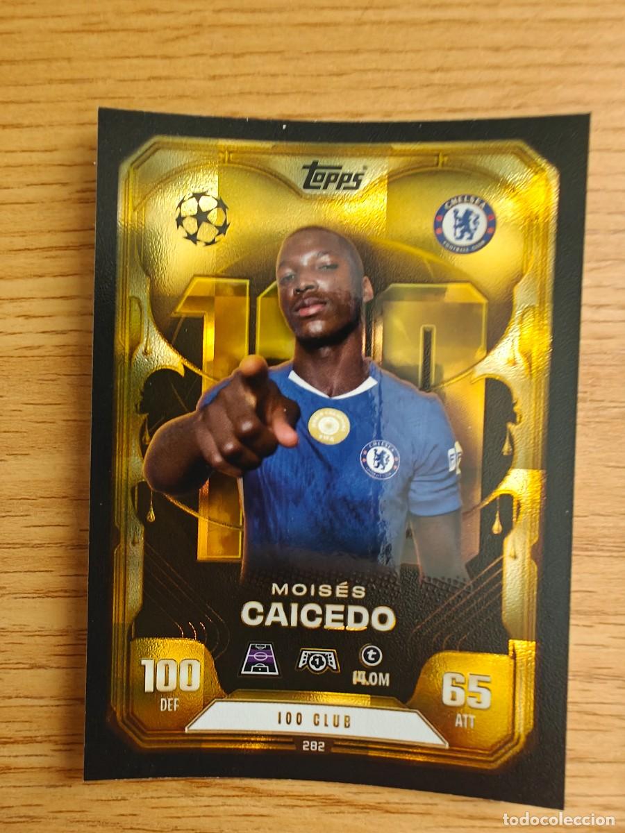 Coleccionismo deportivo: Moises Caicedo 282 Match Attax Extra 25 26 Chelsea 100 Club 2025 2026