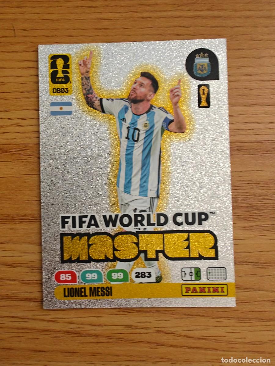 Coleccionismo deportivo: Lionel Messi DB 03 Panini FIFA World Cup 26 Dream Box Legend Master Argentina Adrenalyn XL 2026
