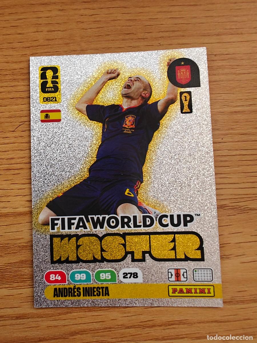 Coleccionismo deportivo: Andr&eacute;s Iniesta DB 21 Panini FIFA World Cup 26 Dream Box Legend Master Espa&ntilde;a Adrenalyn XL 2026