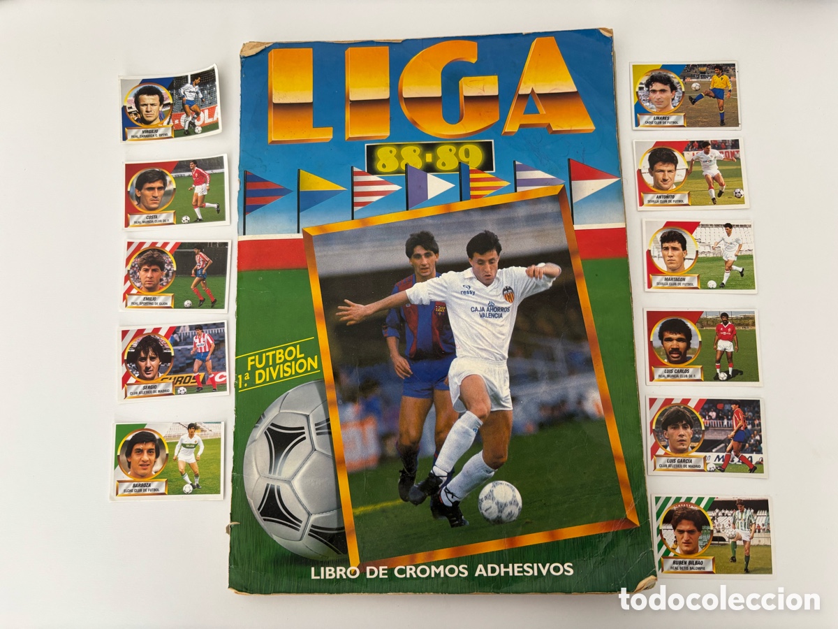Coleccionismo deportivo: ALBUM LIGA ESTE 88 89 CON 392 CROMOS PEGADOS, VER FOTOS ( TIENE ALG&Uacute;N DESPERFECTO ) 1988 1989