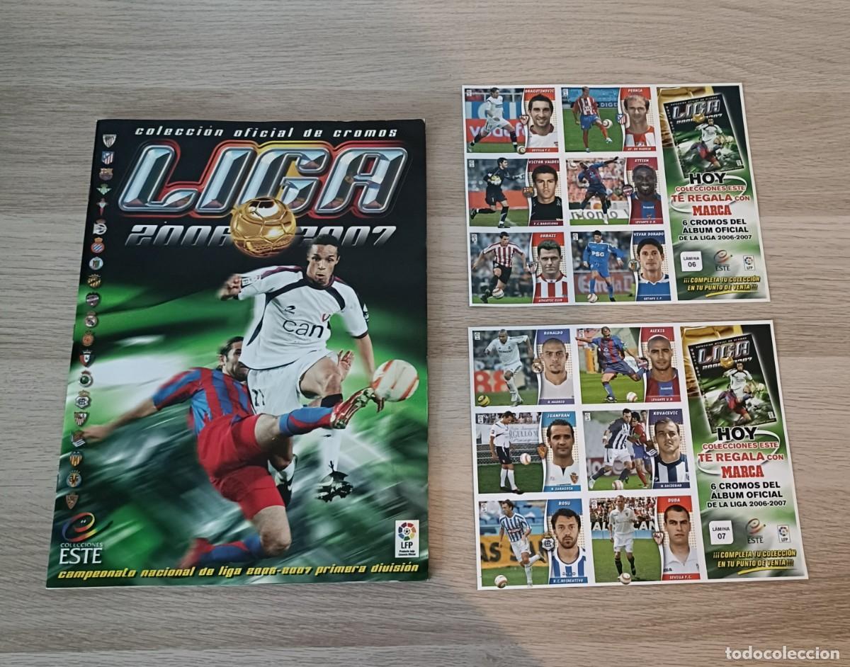 Coleccionismo deportivo: Liga Este 2006 2007 Album Vac&iacute;o Plancha, Incluye Messi sin Pegar + Regalo 2 Laminas Marc, 06 07