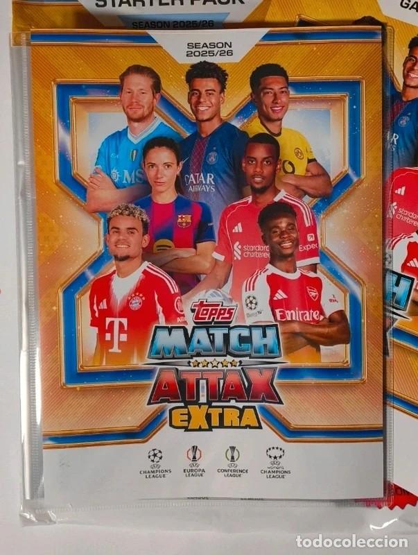 Coleccionismo deportivo: &Aacute;lbum con 120 cromos diferentes Match Attax Extra 2025 2026