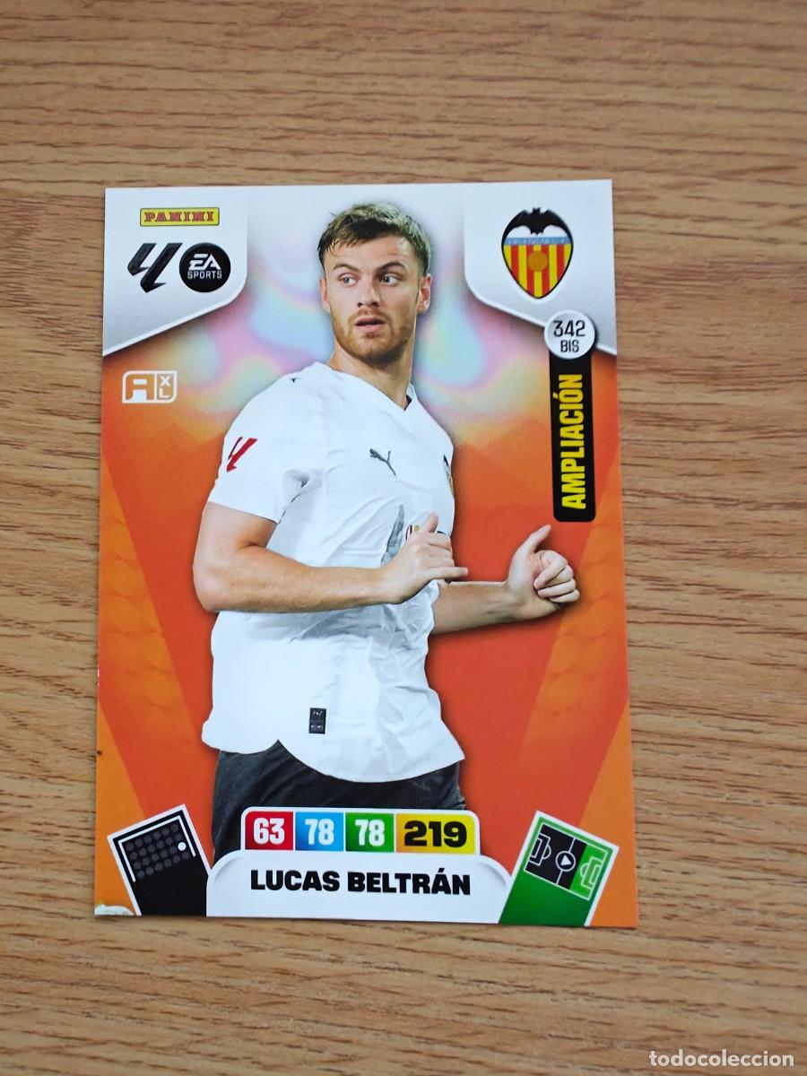Coleccionismo deportivo: 342 BIS Lucas Beltr&aacute;n Actualizacion Adrenalyn XL 25 26 Valencia Sobre Premium Oro 2025 2026