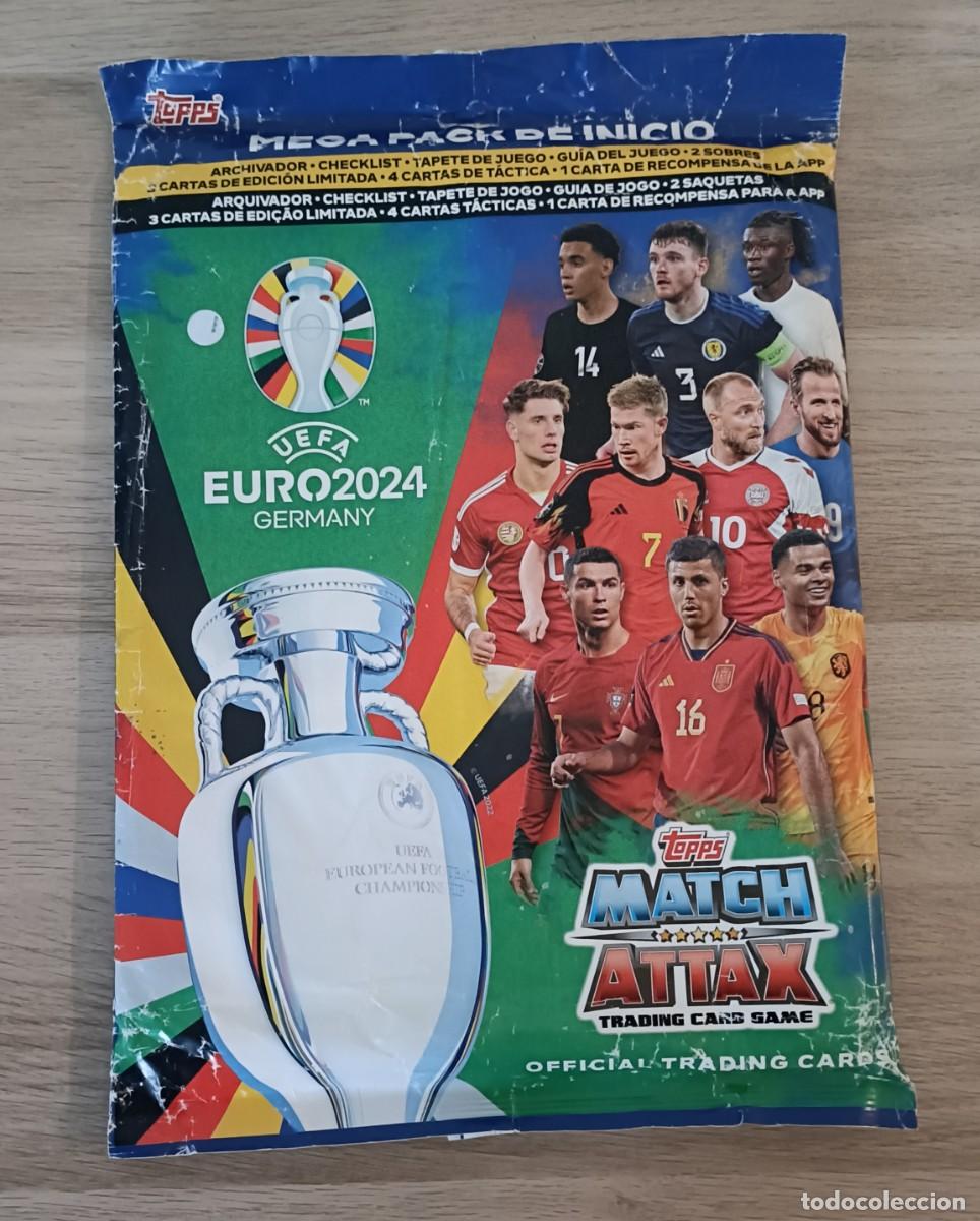 Coleccionismo deportivo: Topps Match Attax UEFA EURO 2024 Megapack Inicio Precintado, Archivador, 3 Cartas Edici&oacute;n Limitada