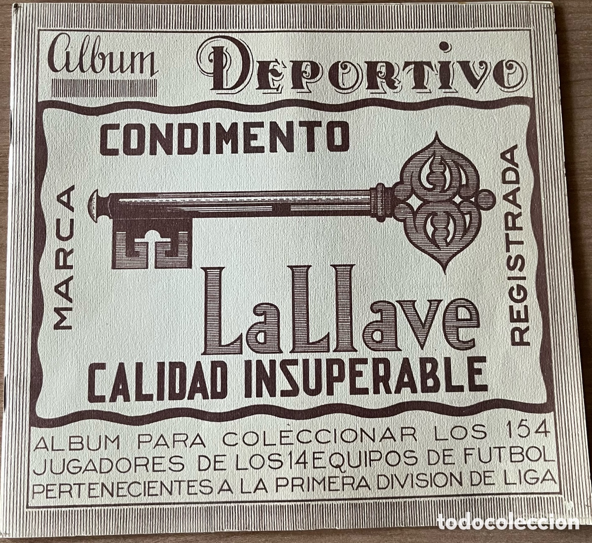 Coleccionismo deportivo: &Aacute;lbum de f&uacute;tbol en plancha, azafranes &ldquo; La llave&rdquo;, Novelda, Alicante