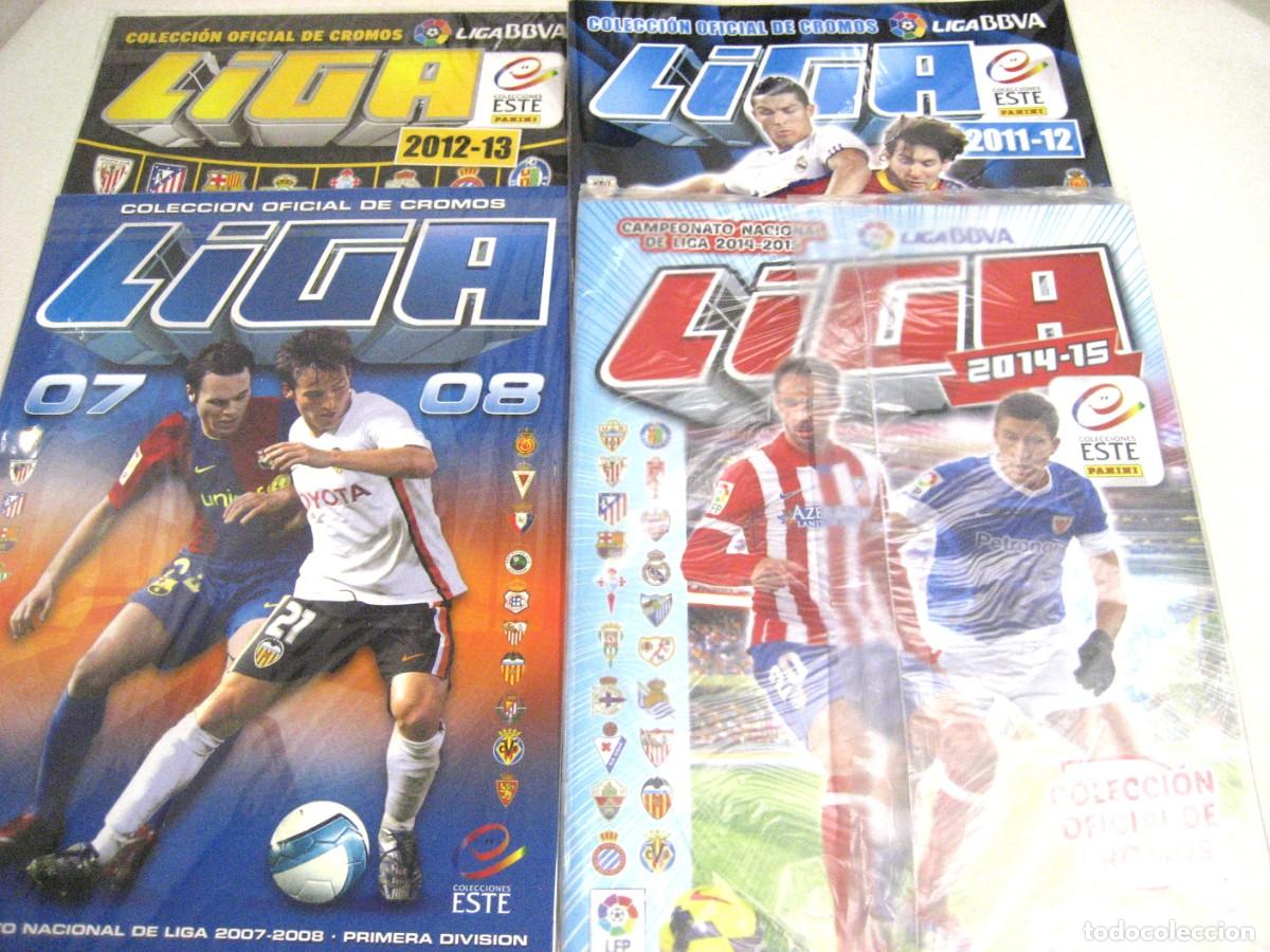 Coleccionismo deportivo: ALBUMES DE CROMOS ESTE. VAC&Iacute;OS. 07/08 - 11/12 - 12/13 - 14/15