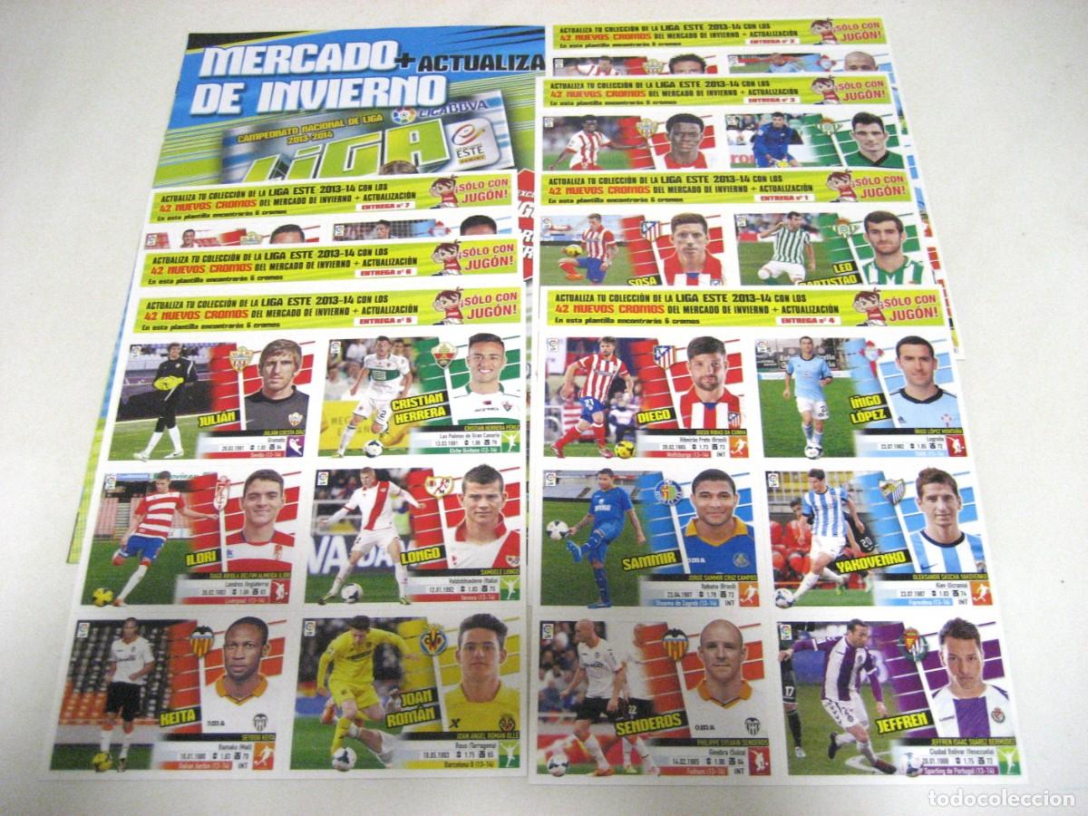 Coleccionismo deportivo: ESTE 13 14. FICHAJES MERCADO DE INVIERNO, ACTUALIZACI&Oacute;N: 42 CROMOS. COMPLETA.
