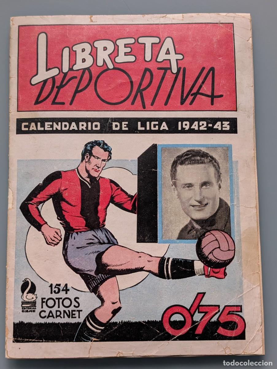 Coleccionismo deportivo: MUY DIFICIL ALBUM VACIO LIBRETA DEPORTIVA FOTOS CARNET LIGA 1942 1943 1942/43 ED CISNE PERFECTA CONS