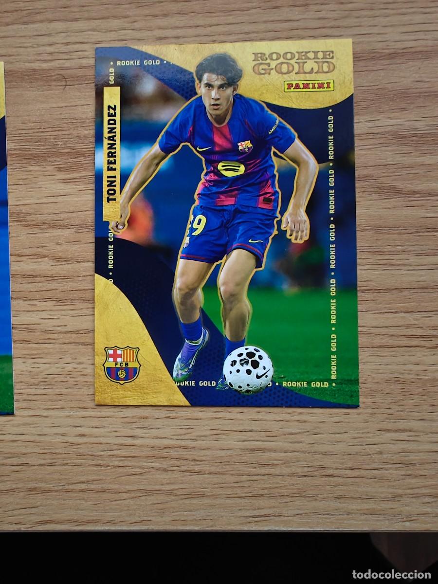 Coleccionismo deportivo: Toni Fern&aacute;ndez 59 Panini Club Barcelona 25 26 Rookie Gold 2025 2026