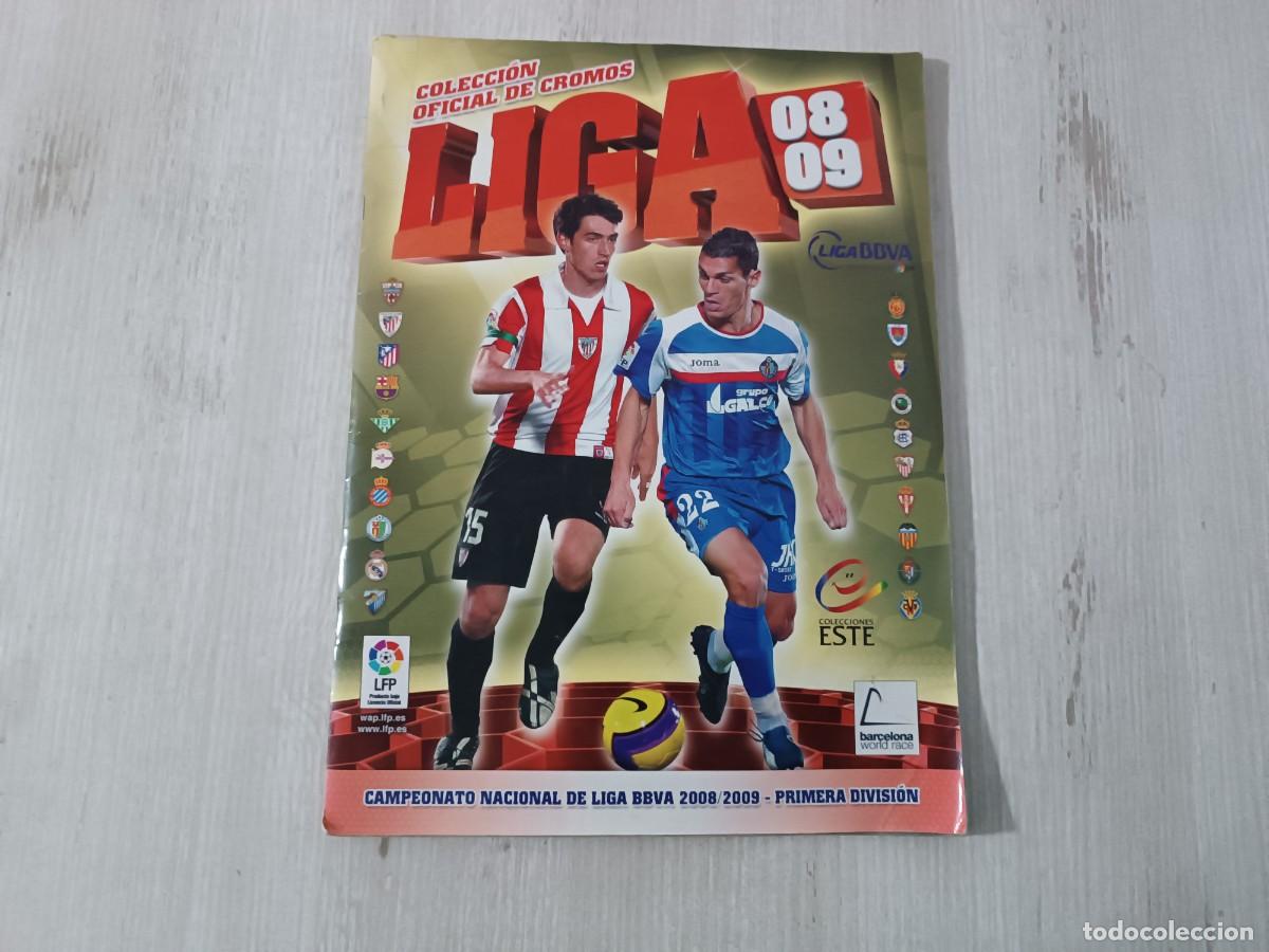 Coleccionismo deportivo: &Aacute;LBUM CASI COMPLETO LIGA ESTE 2008 2009 08 09. MASOUD SHOJAEI.