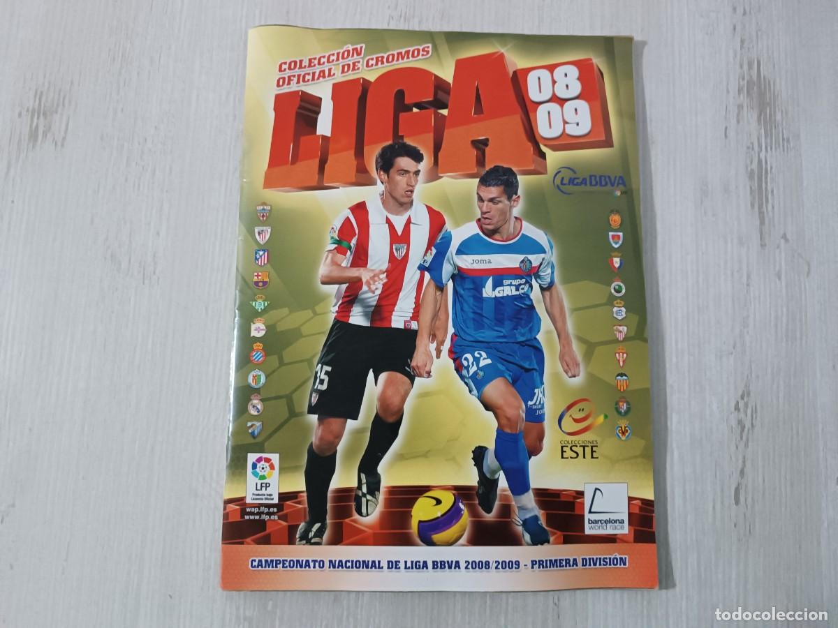 Coleccionismo deportivo: &Aacute;LBUM CASI COMPLETO LIGA ESTE 2008 2009 08 09. MASOUD SHOJAEI.