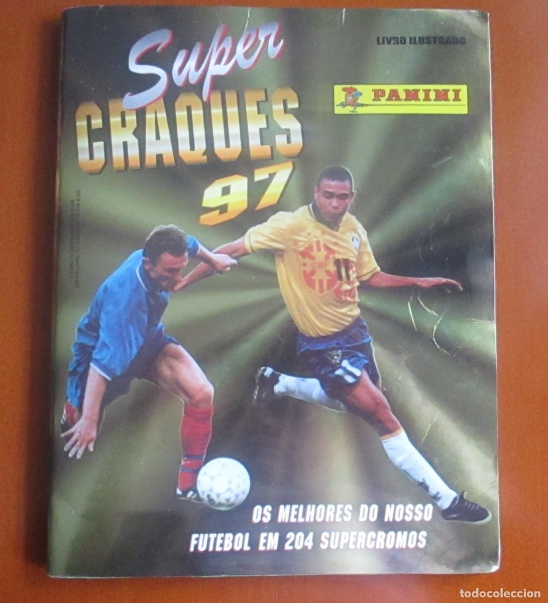 Collezionismo sportivo: DIFICIL ALBUM CROMOS SUPER CRAQUES 97 CON RONALDO NAZARIO - PANINI 1997 BRASIL - CASI COMPLETO