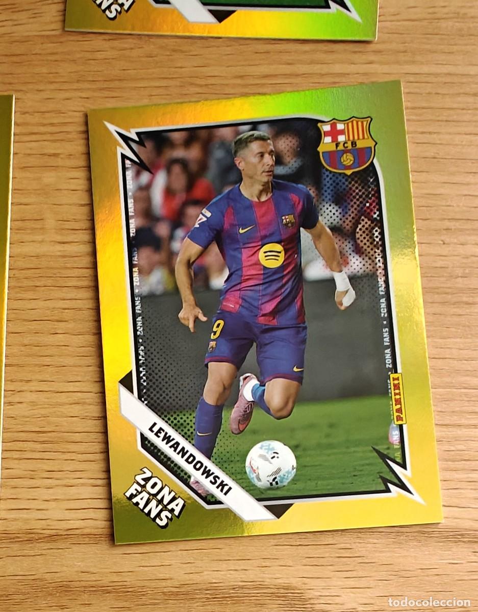 Coleccionismo deportivo: Lewandowski K 43 Panini Club Barcelona 25 26 Zona Fans Paralela Dorada 2025 2026