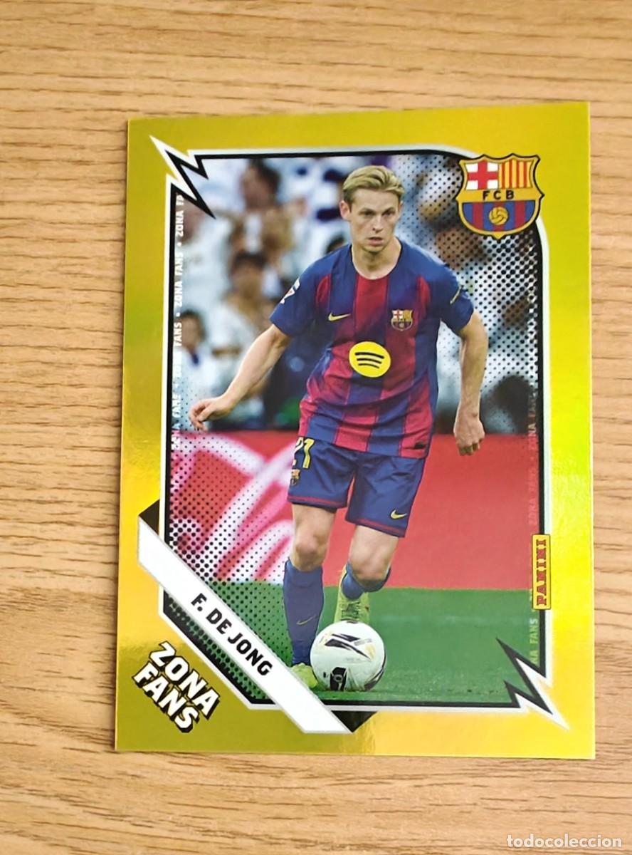 Coleccionismo deportivo: De Jong K 37 Panini Club Barcelona 25 26 Zona Fans Paralela Dorada 2025 2026